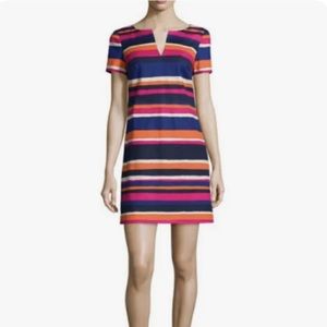 Trina Turk Colorful Horizontal Stripe Sheath Dress
